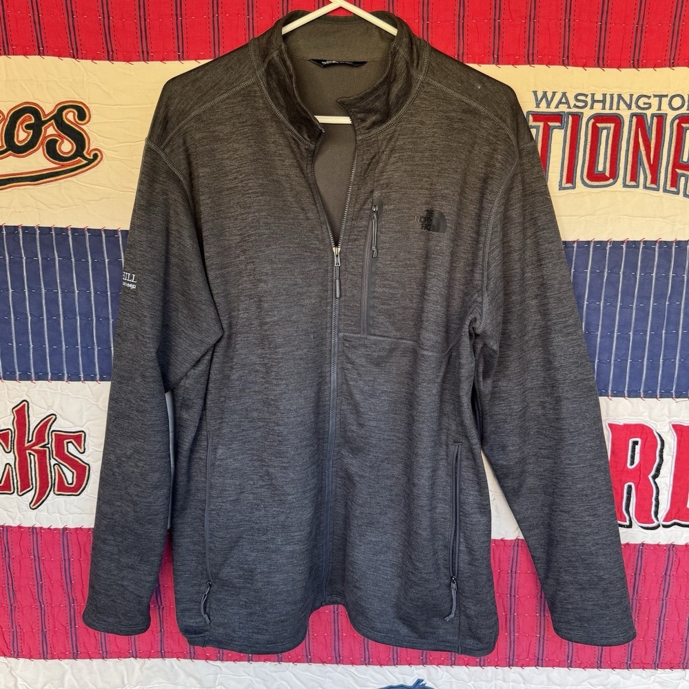 Size‎ XL - The North Face Jacket Mens Gray Heather Full Zip Performance Fleece